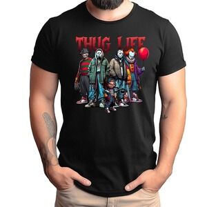 Thug Life Horror Halloween Graphic Spooky Style Unisex T-Shirt